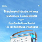 3 In 1 Fan AIr Conditioner Household Small Air Cooler LED Night Light Portable Humidifier Air Adjustment Fan Office Home Fan New Lootquake LLC
