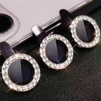 2023 New Diamond Bling Metal Ring Glass Protective Cap For iPhone 14 13 12 11 Pro Max Mini Camera Lens Circle Protector Paste Tempered Glass Camera Cover Camera Lens Protector Stevvex