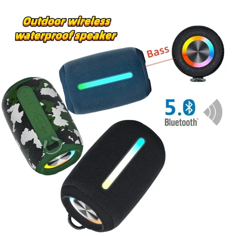 Super Powerful Wireless 5.3 Bluetooth Speaker RGB Light Caixa De Som Enhanced Bass IPX6 Waterproof Subwoofer 3D Stereo Sound Box Lootquake LLC