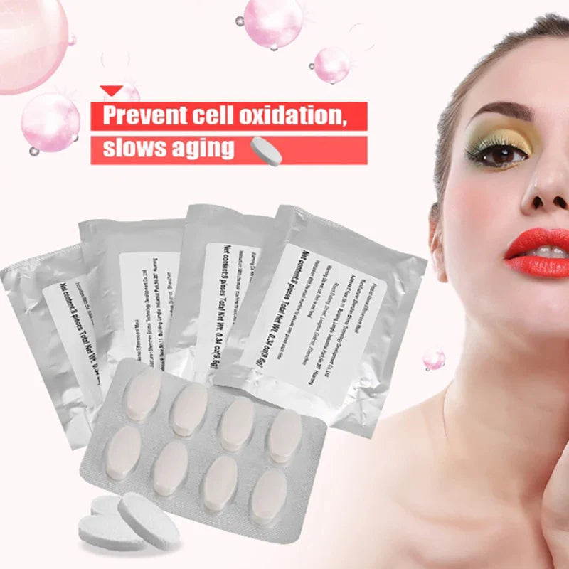 8/16/32pcs/set Facial Mask Maker Accessory Skin Collagen Face Mask Capsules Effervescent Tablets For DIY Natural Fruit Vegetable