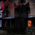 Halloween Hanging Skull Ghost Haunted House Decoration With LED Sound Ghost Ornament Indoor Outdoor Bar Halloween Party Decor Lootquake LLC