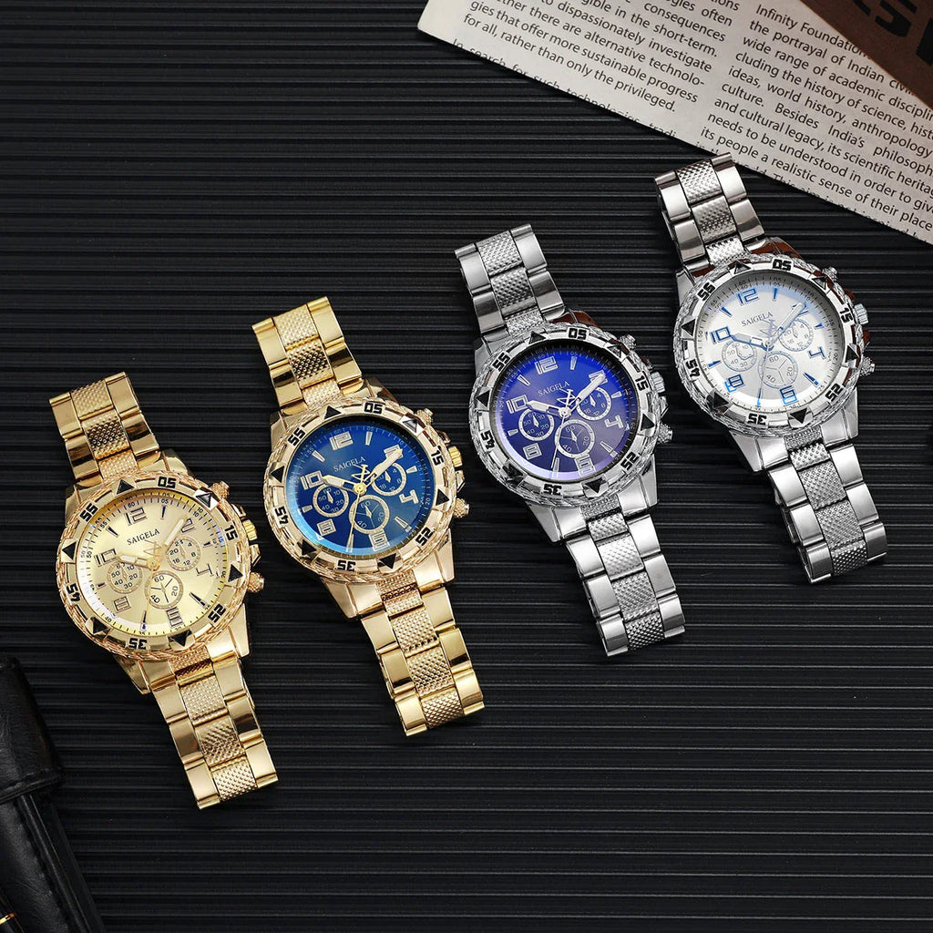 Men Business Watches Fashion Stainless Steel Band Male's Quartz Watch Lootquake LLC