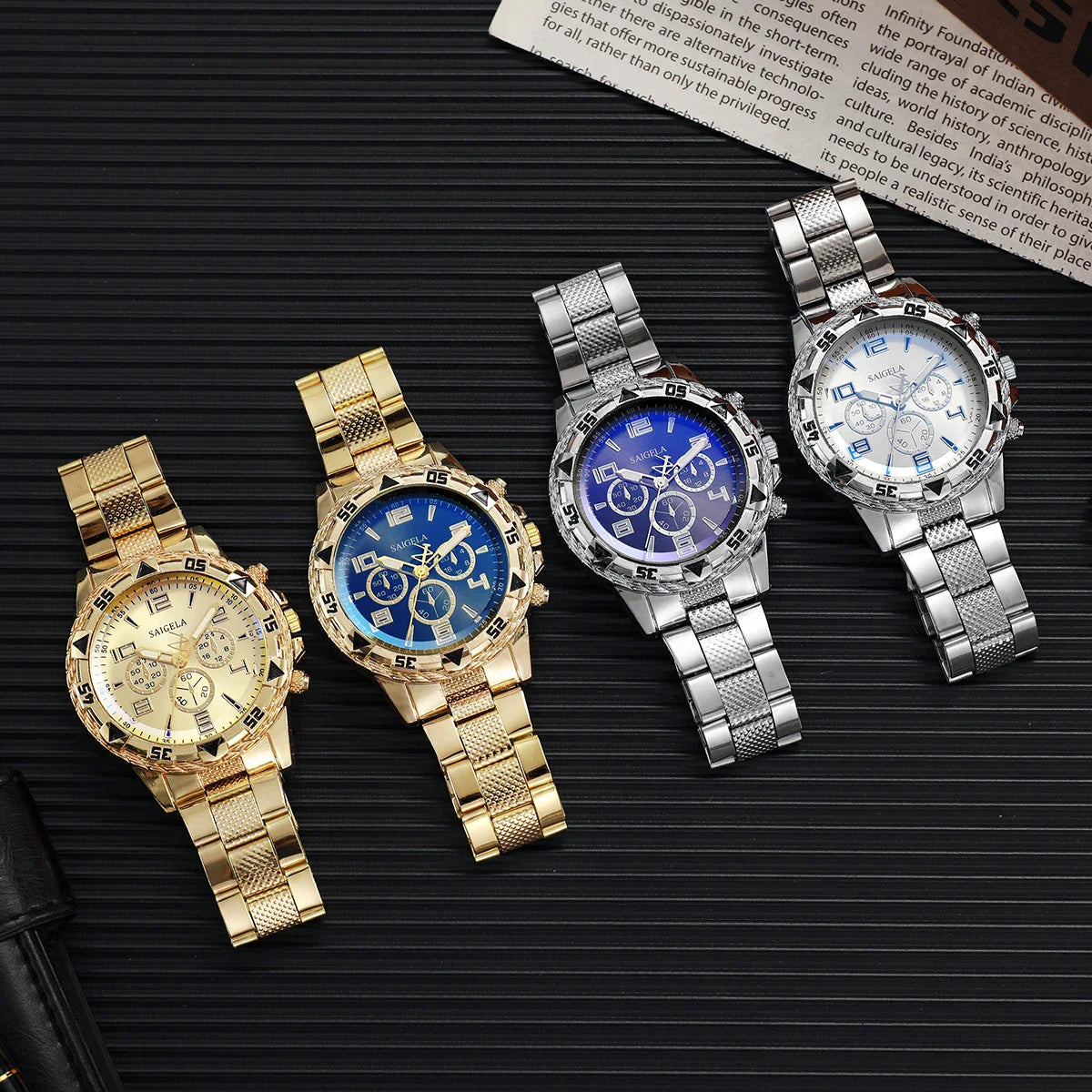 Men Business Watches Fashion Stainless Steel Band Male's Quartz Watch Lootquake LLC