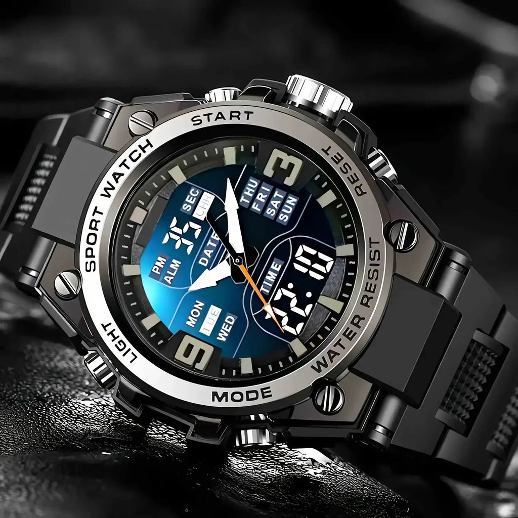 [Men's Digital Chronograph Watch] Multi-sport Chronograph Watch Men's Digital Quartz Watch With Alarm Luminous Date The Ideal Gi