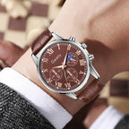 1pc Classic Roman Numeral Womens Watch - Stylish Solid Color Quartz Timepiece with Durable PU Leather Band - Elegant & Comfortab Lootquake LLC