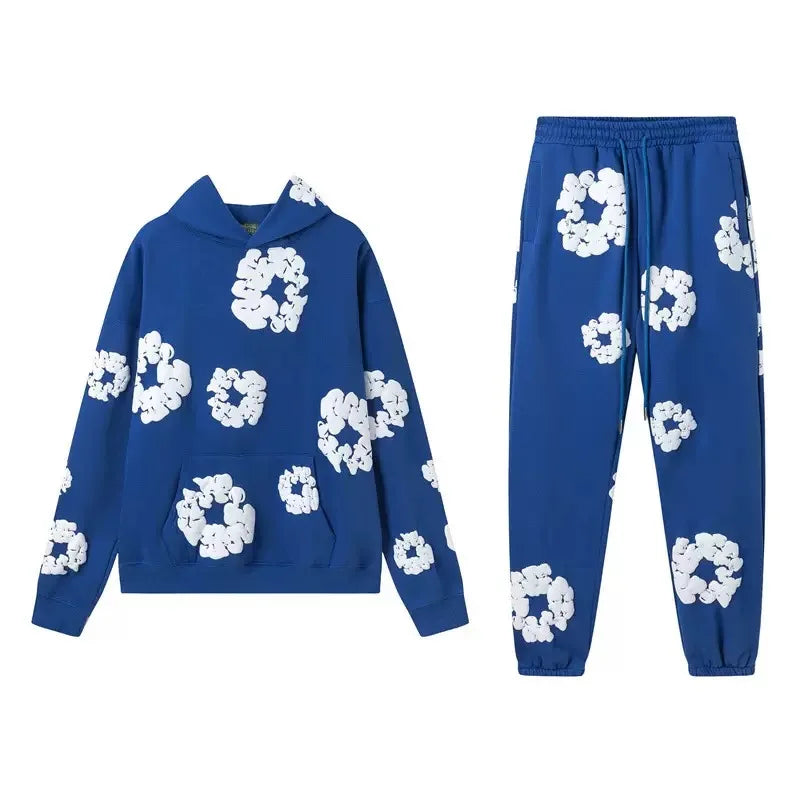 DENIM TEARS Foam Cotton Printed Hoodie Pi-Mart