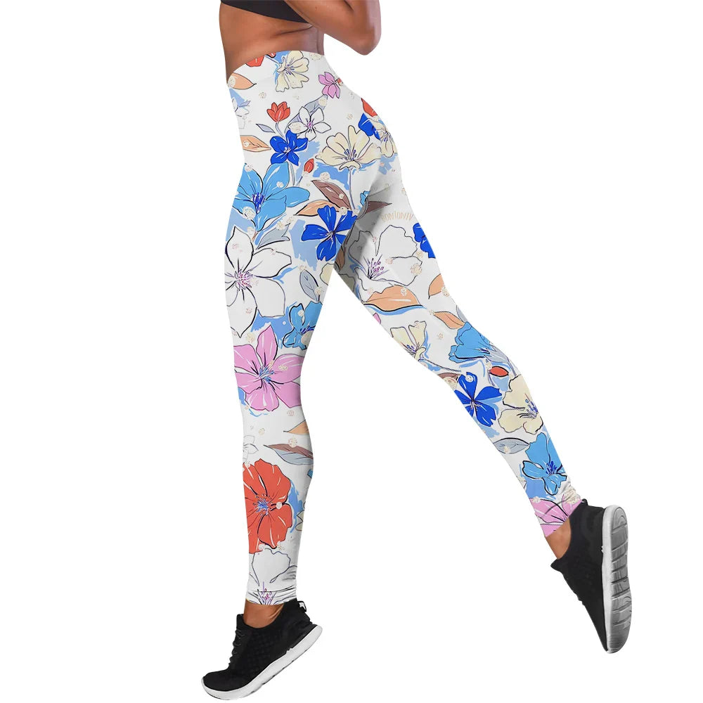 Floral Legging Yoga Pants - SJB-DIAMOND ELITES