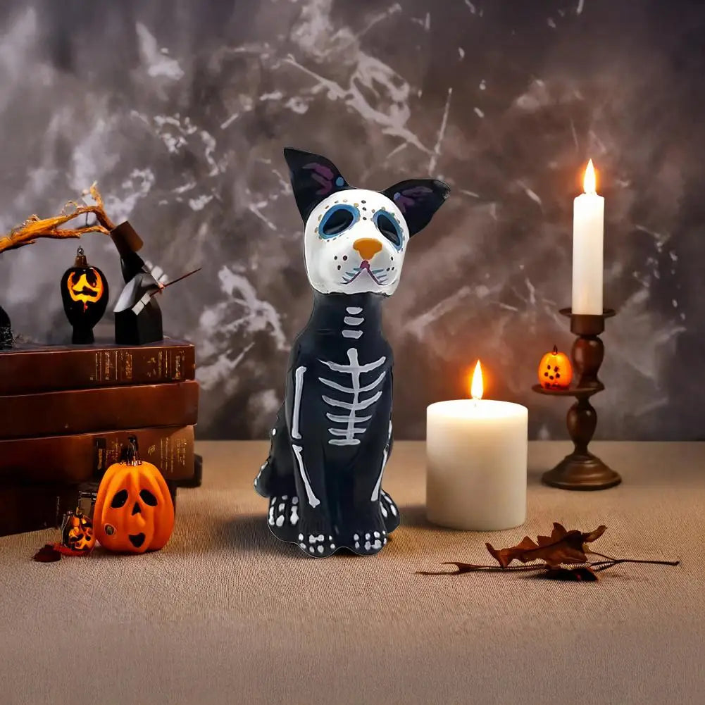 Halloween Home Decorations Dog Cat Ornament Spooky Halloween Haunted House Decor Ghost Cat Dog Ornament Sculpture for Home Lootquake LLC