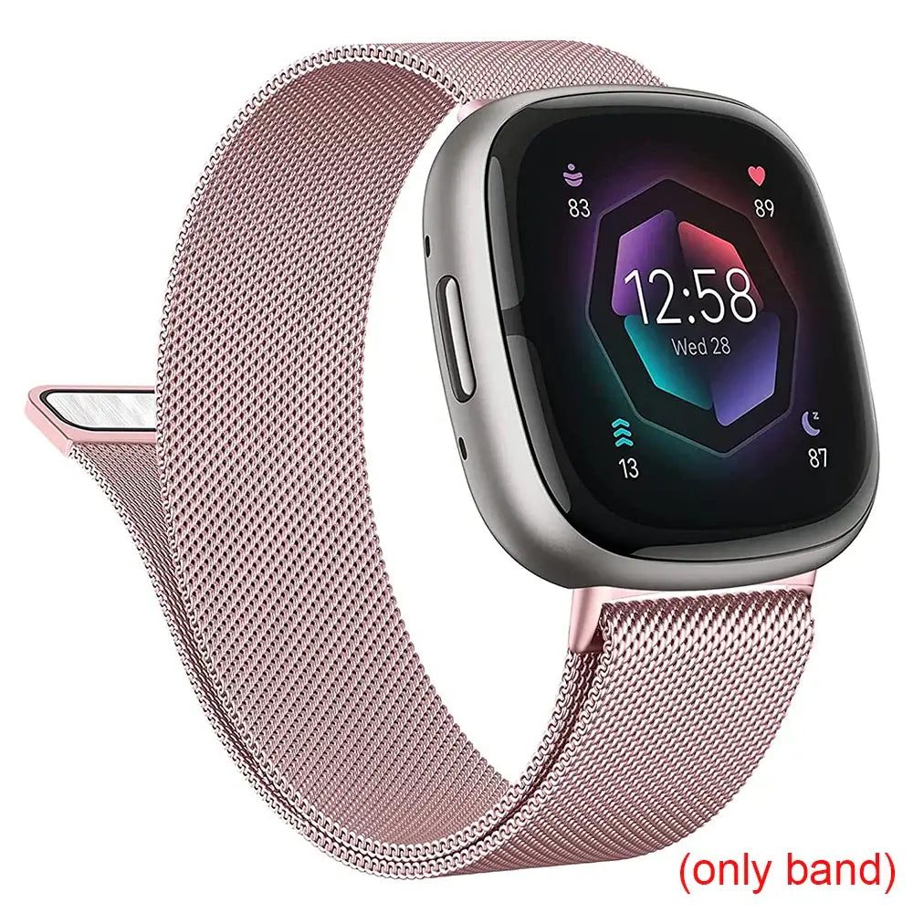 Fitbit Versa & Sense Magnetic Steel Band - Elegant Design - SJB-DIAMOND ELITES