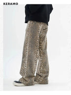 Vintage Leopard Print Jeans Women Spring Oversize Casual Hip Pop Wide Leg Trouser Trend High Waist Panther Denim Pants Ladies Lootquake LLC