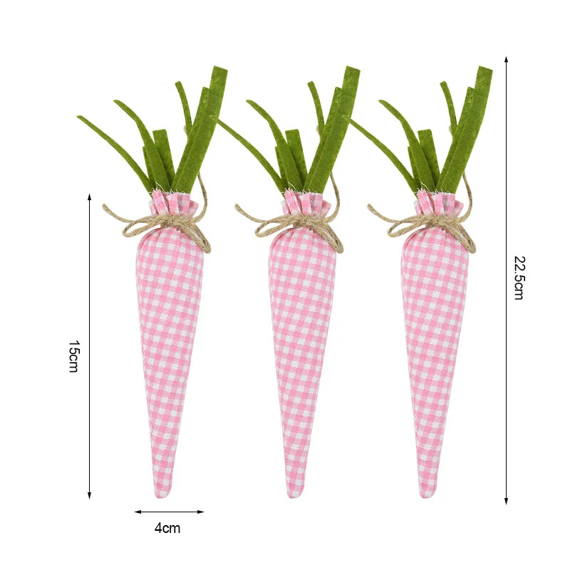 3/1pcs Nov Woven Easter Carrots Ornaments Hanging Pendant for Easter Home Decorations Supplies 2023 Kids Easter Favors Gifts Toy Lootquake LLC