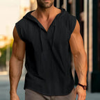 Summer Vibe Hooded Sleeveless Cotton Tank