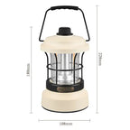 Retro Lamp Portable Camping Lantern USB Recharge Camping Tent Travel Light Vintage Outdoor Lighting Camping Equipment Flashlight