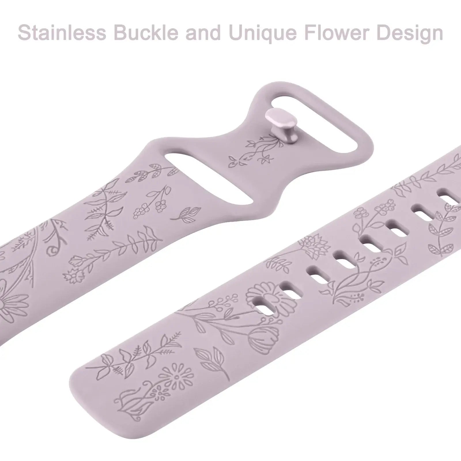 Fitbit Versa & Sense Silicone Band - Durable Floral Design - SJB-DIAMOND ELITES