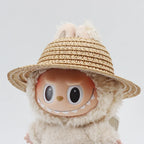 Labubu Hat Open Top Straw Hat Woven Hat Labubu Party Clothing Accessories Countryside Style Labubu Outfit for Sitting Party Lootquake LLC
