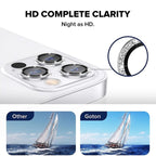 3/1Pcs Luxury Camera Lens Protector For iPhone13 12 11 Pro Max Camera Protective For iPhone 12 13 Mini Back Lens Glass Camera Cover Circle Tempered Glass Protector Stevvex