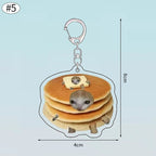 Funny Banana Cat Key Chain Creative Acrylic Happy Cats Schoolbag Pendant Bag Accessories DIY Mobile phone Lanyard Student Gift Lootquake LLC