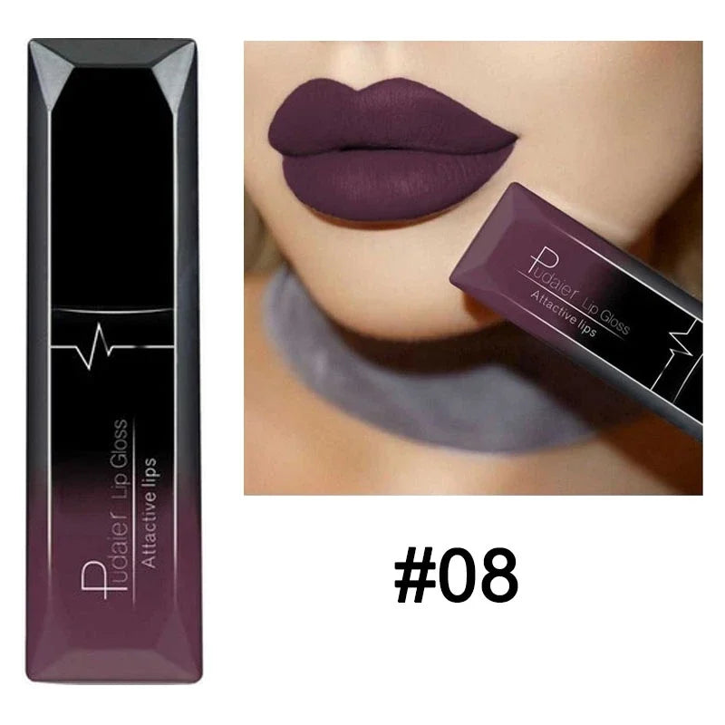 Waterproof Nude Matte Velvet Glossy Lip Gloss Lipstick Lip Balm Sexy Red Lip Tint 21 Colors Women Fashion Makeup Christmas Gifts Lootquake LLC