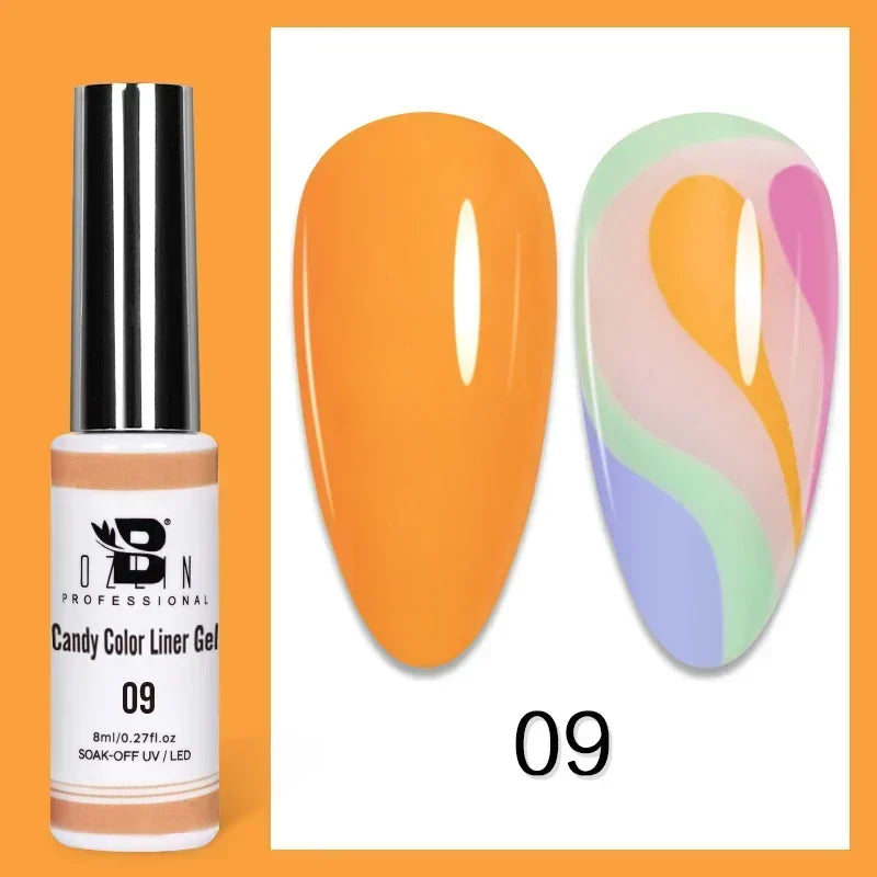 5ML Gold Silver Metallic Liner Paint Gel Polish Chrome Mirror Metal Effect Super Bright French UV LED Semi Permanent Nail Gel Lootquake LLC