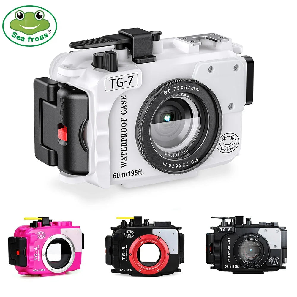 Seafrogs Scuba Diving Camera Case Cover For Olympus TG 7 TG 5 TG 6 Underwater Photography Equipment Waterproof Camera Housing 60 Lootquake LLC