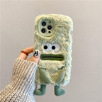 3D Cute Hairy Fluffy Fur Plush Winter Warm Phone Case For iPhone 14 13 12 11 Pro Max Plus Soft Cartoon Back Cover  Cute Fuzzy Furry Case Fashion Luxury Case Stevvex