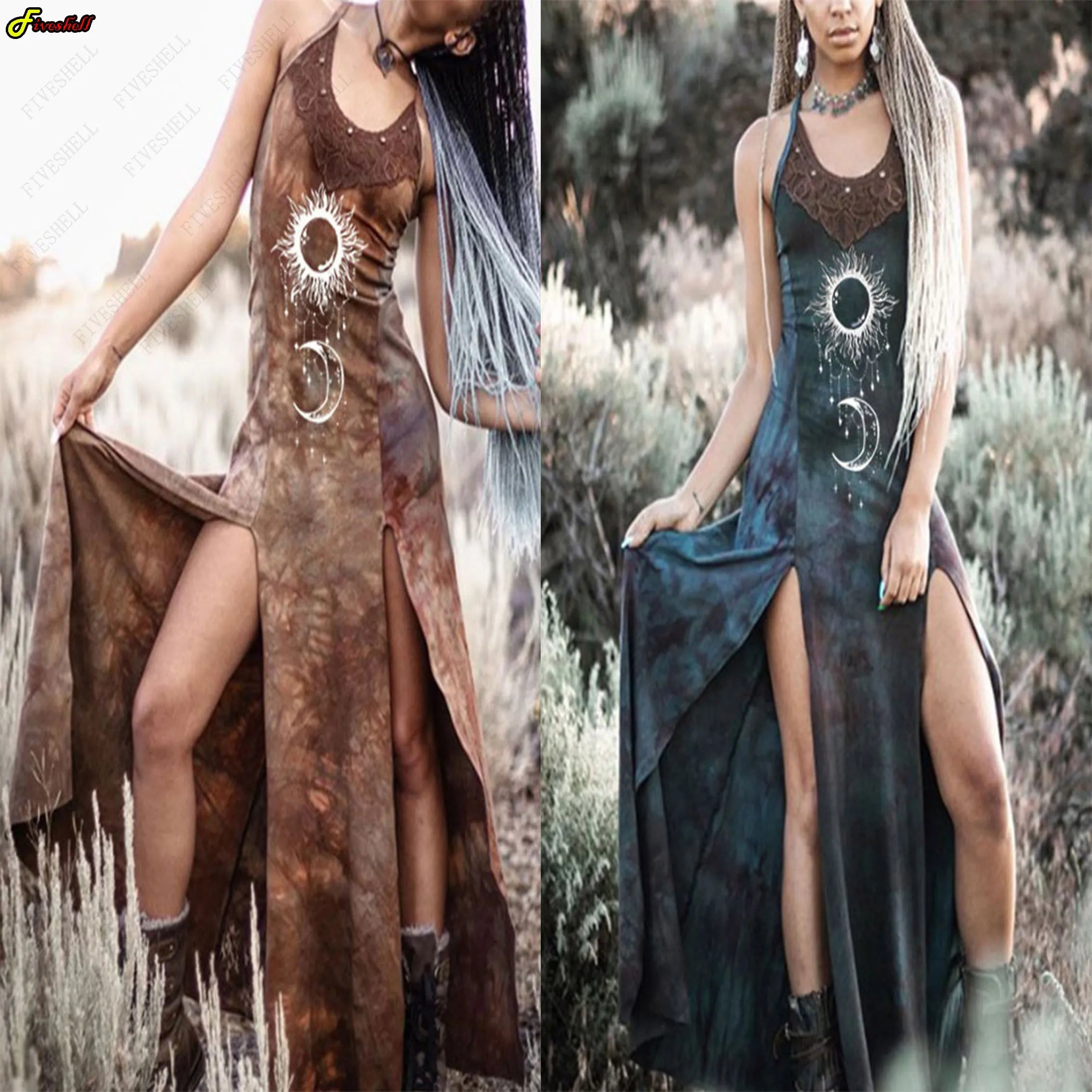 Halloween Costume Vintage Women Dress Gothic Medieval Cosplay V-neck Costumes Renaissance Victoria Middle Ages COS Clothing 5XL Lootquake LLC