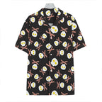 Funny Fried Egg Pattern Print Hawaiian Shirts For Men Summer Short Sleeve Holiday Beach Shirt 3d Print Mens Blouse Shirt Lootquake LLC