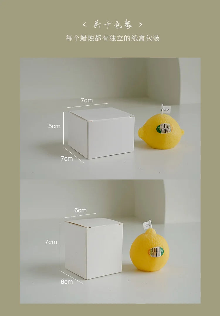 Decorative Fragrance Gift Lemon Candle DIY Fragrance Birthday Gift Imitation Fruit Candle