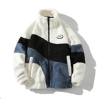 Men's Jacket Oversize Contrast Color Coat Warm Male Outwear Winter Parkas Jacket Men's Clothes Pi-Mart