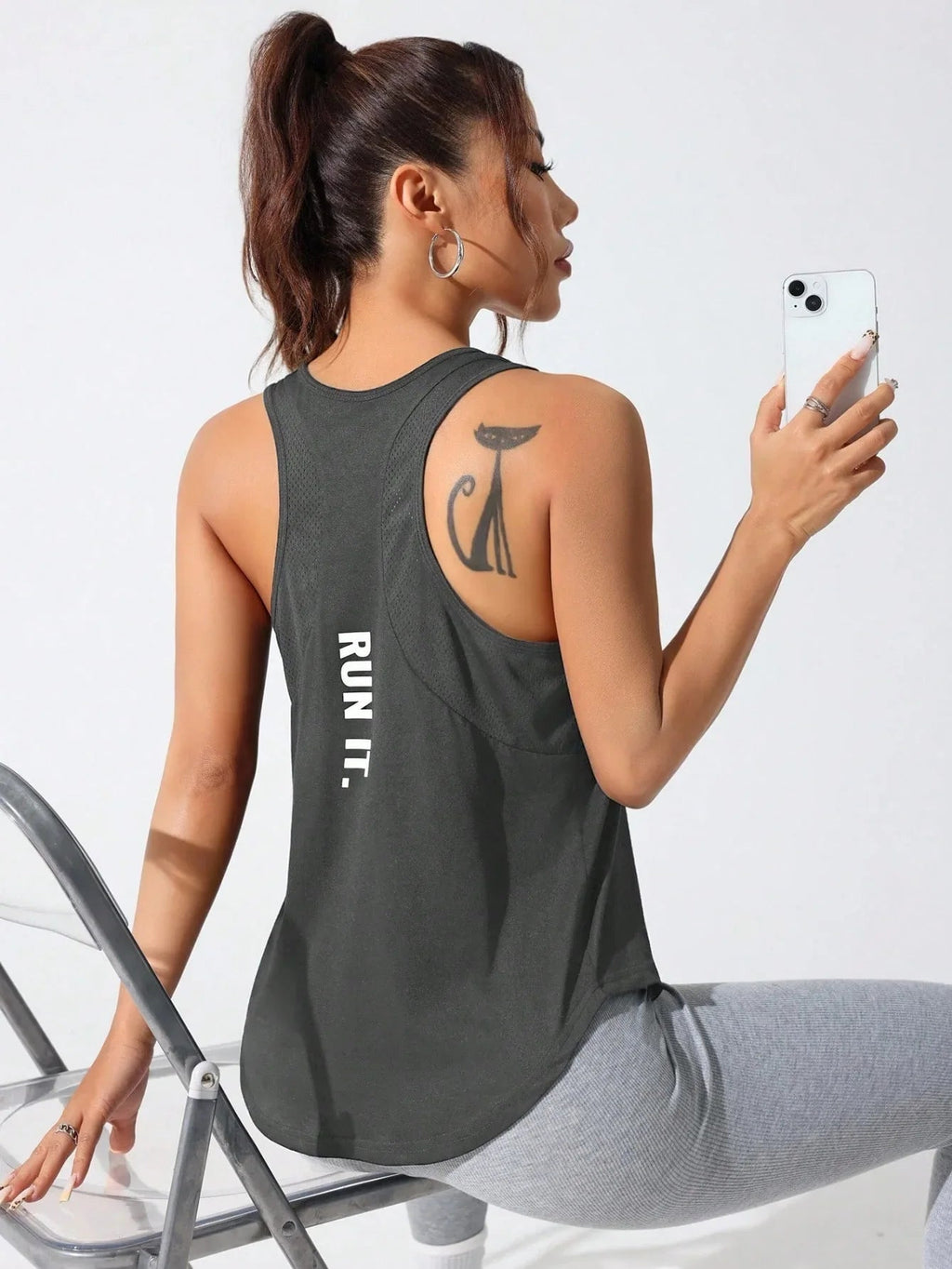 LOVELYX Flow: Women's Unique Letter Yoga-Run Vest THRIXINE