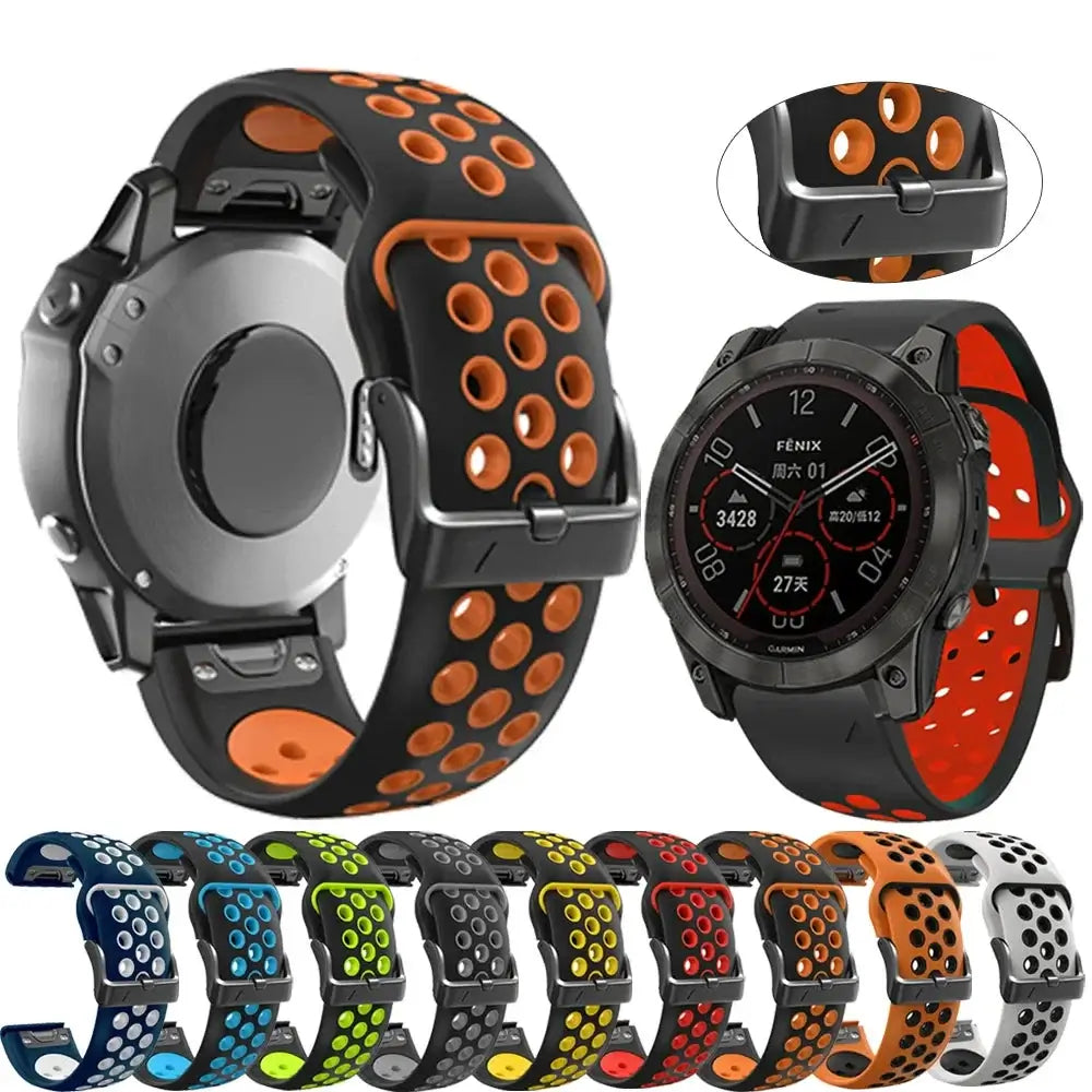 Garmin Silicone Band - Breathable QuickFit Sports Strap - SJB-DIAMOND ELITES