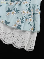 Clacive Summer Slim Print Women's Dress Fashion Slash Neck Short Sleeve Mini Dresses Elegant High Waist Patchwork Female Dress