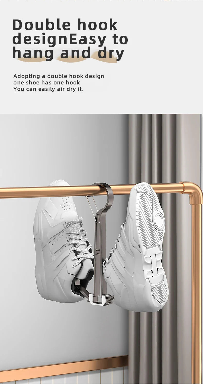 Household Shoes Drying Rack Balcony Foldable Shoe Hanger Clothing Hook Sneaker Rack Home Storage Lundary Tools Lootquake LLC