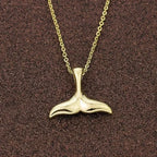 Dainty Gold Plated Mermaid Fish Tail Necklace For Women Summer Beach Jewelry Accessories