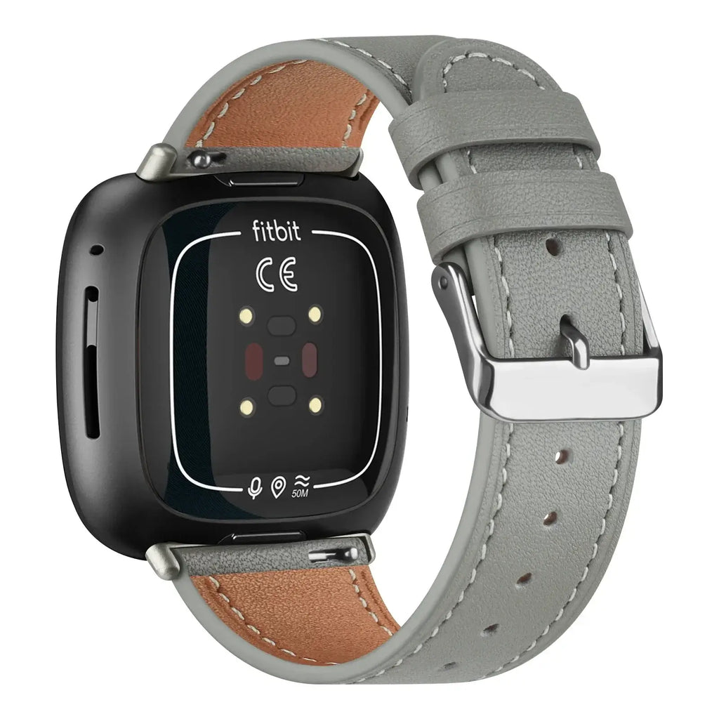 Fitbit Versa & Sense Leather Band - Premium Classic Design - SJB-DIAMOND ELITES