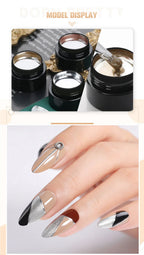 BORN PRETTY Metallic Painting Gel Gold Silver Mirror Effect Nail Polish Super Bright Drawing Line French Nail UV Painting Varnis Lootquake LLC