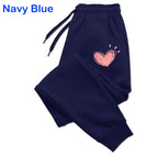 Women Cute Heart Printed Sweatpants THRIXINE