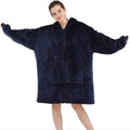 Hoodie Oversized Wearable Blanket Deep Pocket Comfy Sleeves Front Zipper Deluxe Fleece Sweatshirt Blanket Winter Blanket Lootquake LLC