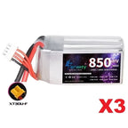 1/2/3PCS TERANTY 3S 11.4V Lipo Battery 850mAh 100C HV With XT30 T XT60 Plug For RC FPV Drone Quadcopter Helicopter Airplane