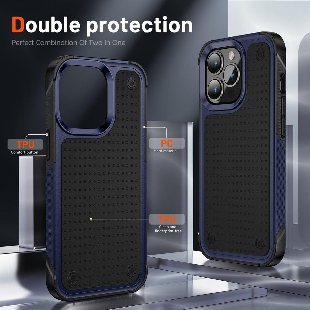 Business Black Shockproof Armor Case for iPhone 14 Pro Max 14 Plus 13 12 Hard Cover Heavy Duty Case Shockproof Ultra-Slim Non-slip iPhone Powerful Protective Phone Case for iPhone Stevvex
