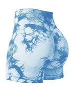 2024 Summer New 16 Color Sexy Tie Dye Shorts Woman Fitness Seamless Butt Lifting Shorts One Pieces Activewear Running Outdoors