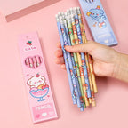 6Pcs/box Kawaii HB Pencil with Eraser Wooden Pencil for Children Drawing Writing Student School Office Supplies Stationery Lootquake LLC