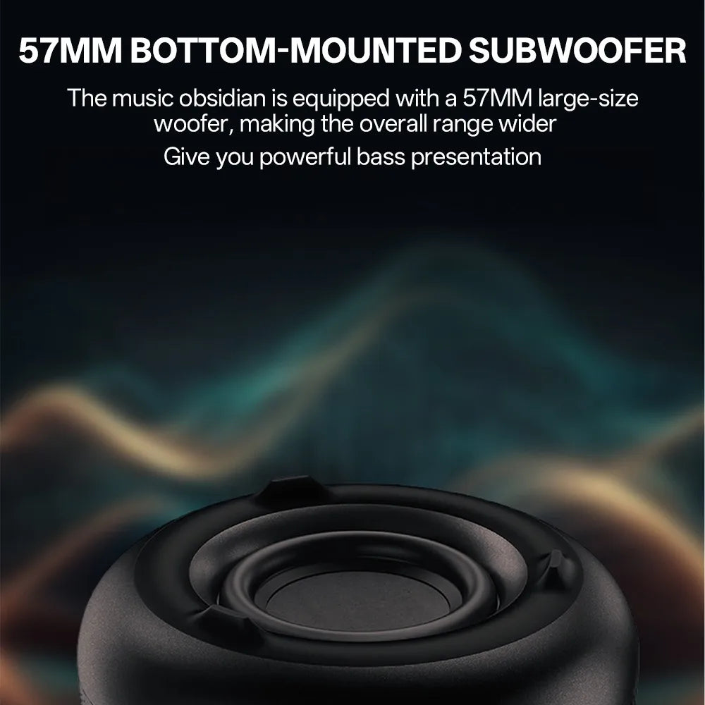 Portable Bluetooth 5.3 Breathing Lamp Speakers 3D Hi-Fi  Audio Subwoofer Outdoor Loudspeaker Music Surround Bass Box Speaker Lootquake LLC