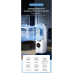 Portable USB Air Cooler Leafless Electric Fan 6 Speed Silent Timer Air Conditioner Cooling Fan Humidifier Conditioning Fan Lootquake LLC