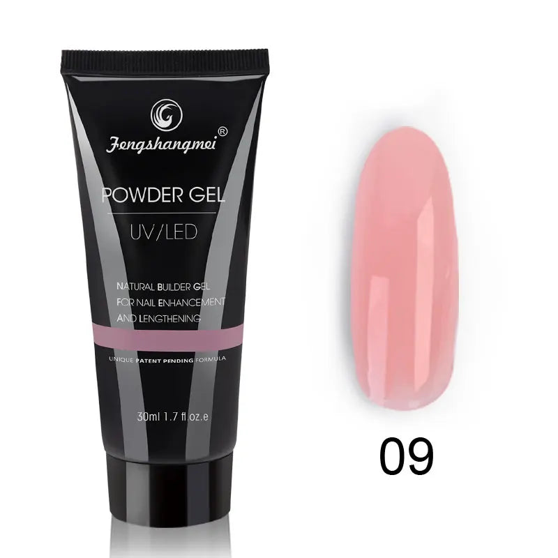 Poly Nail Gel 30g Nude Nature Builder for Nail Extension All Season Gel Color for 3D Molding Gel Nail Strengtheners Long Lasting