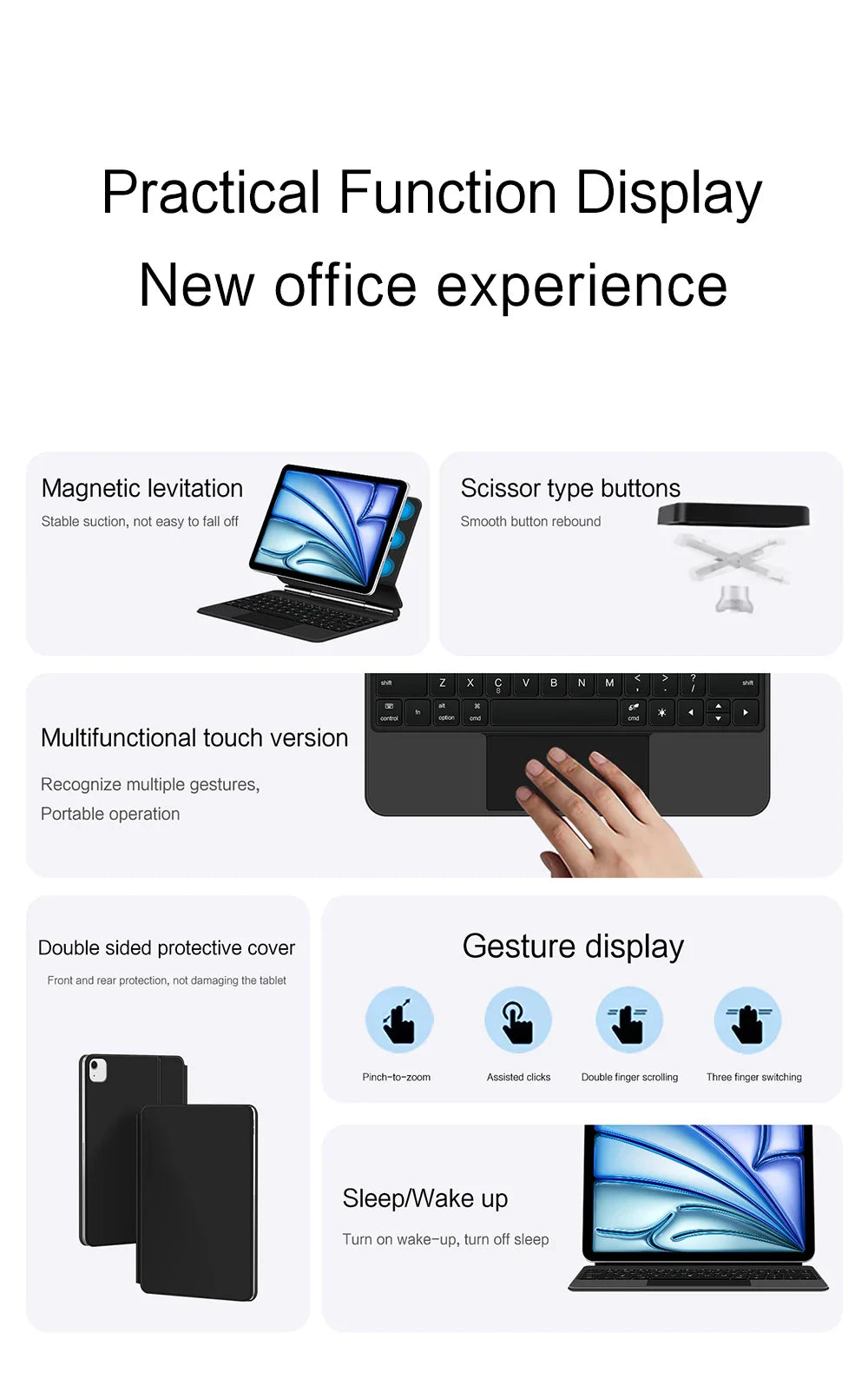 Magic Keyboard Case For iPad Pro 11 inch 12.9" M2 13 M4 Air 4th 5th ipad10 10th 10.9 Smart Cover Multi-touch Magnetic backlight Lootquake LLC