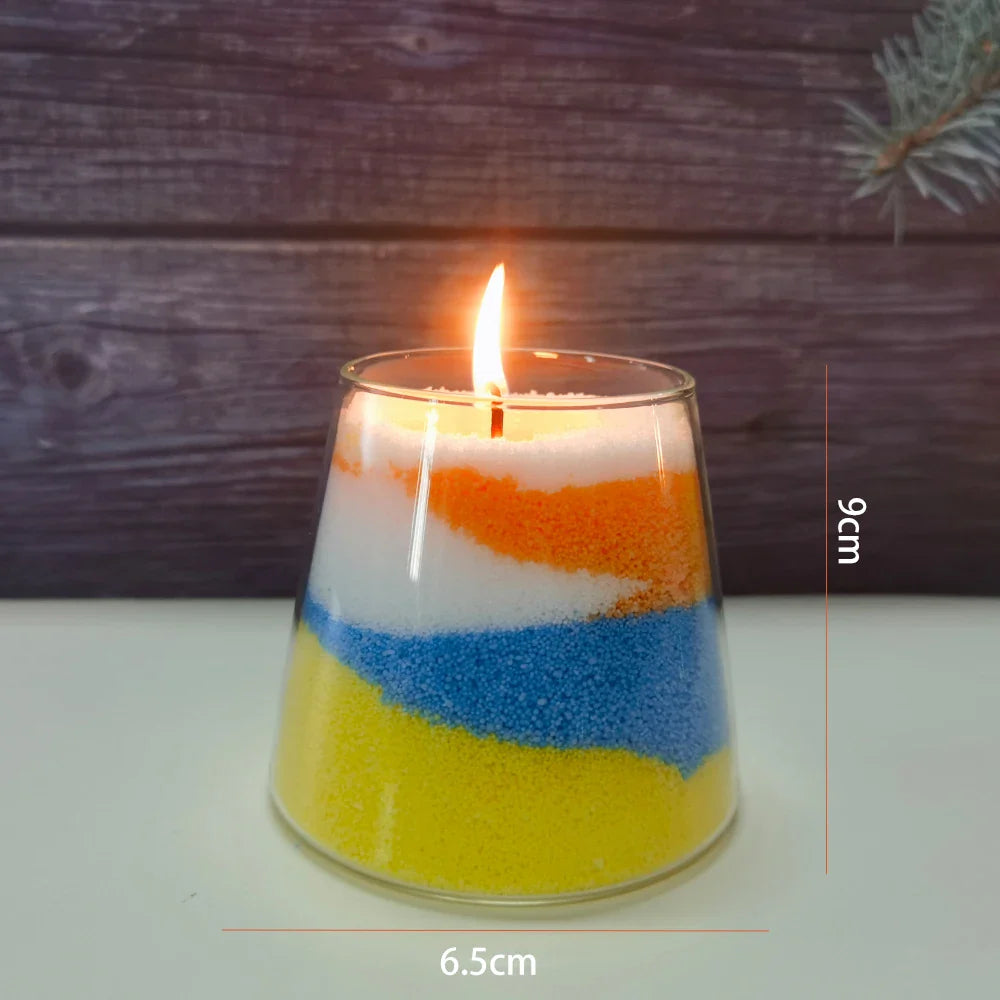 FPOO Scented Candle Making Kit DIY Handmade aromatic Paraffin mold Candle Wick Sand Painting Making Tools Home Decoration Candle