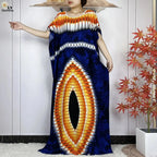 2024 Latest Muslim Sets Women Clothing Cotton Floral Loose Dashiki Long Dress African Abaya Dubai Traditional Islamic Clothing