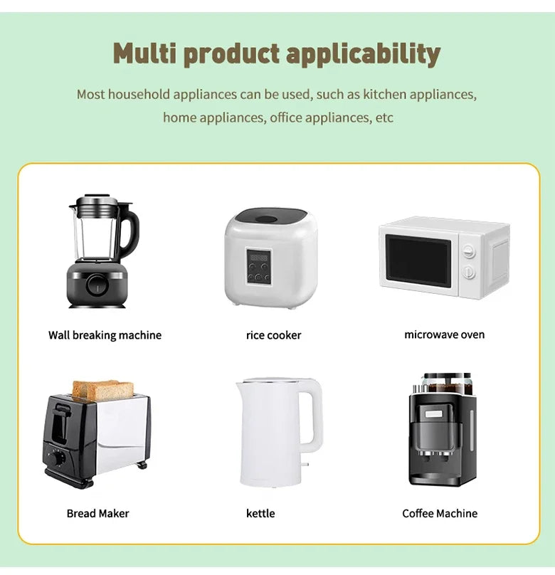 Kitchen storage wire winder, household traceless plug fixed power cord organizer, wire and cable management, home storage tools Lootquake LLC