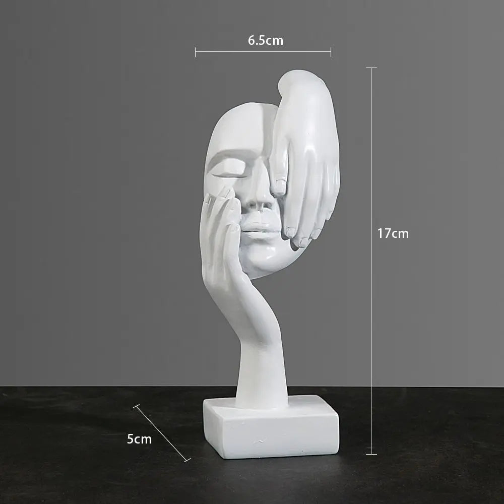 Resin Abstract Statue Desktop Ornaments Sculpture Figurines Face Character Nordic Light Luxury Art Crafts Office Home Decor Lootquake LLC